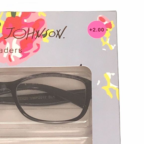 Betsey Johnson 3 Pack Reading Glasses Black Blue Brown Strength +2.00 - Picture 2 of 4